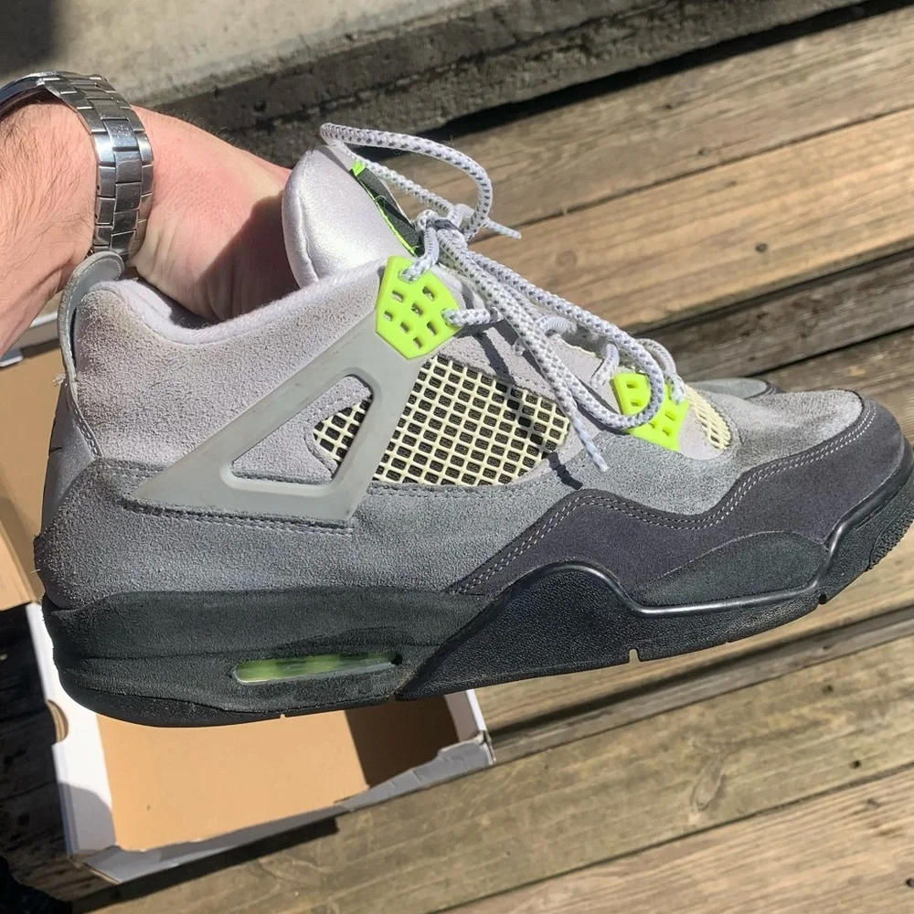 Air Jordan 4 Retro “Neon 95”. Size 12. - Picture 2 of 10